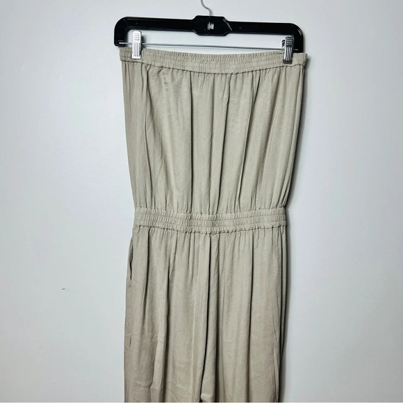 Sunday Best By Aritzia Tabata Tan Strapless Jumpsuit women Size S - Picture 11 of 14